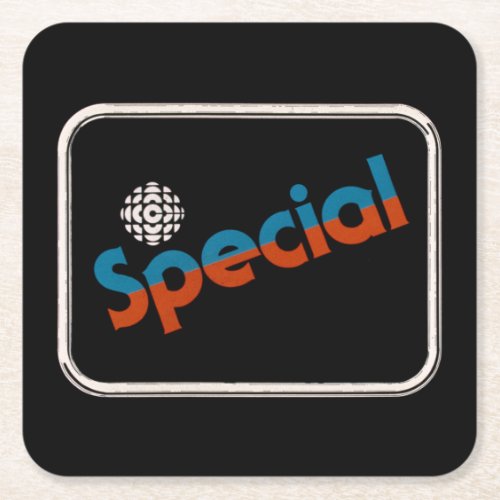 CBC Special _ 1978 promo graphic Square Paper Coaster