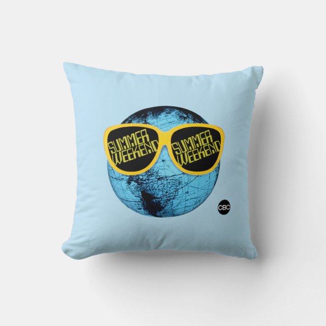 CBC Summer Weekend Throw Pillow (Front)