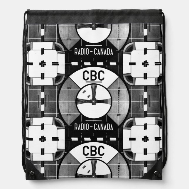 CBC Test Pattern Drawstring Bag (Front)
