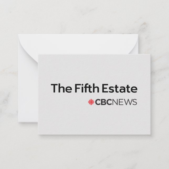 CBC The Fifth Estate Note Card (Front)