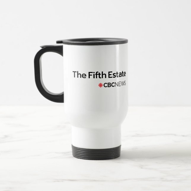 CBC The Fifth Estate Travel Mug (Left)