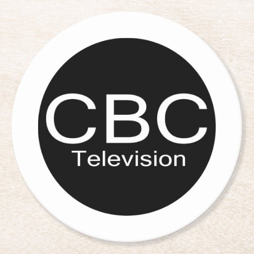 CBC TV Alt Logo Round Paper Coaster