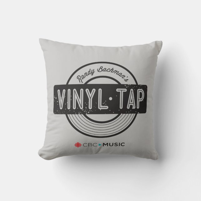 CBC Vinyl Tap Throw Pillow (Front)