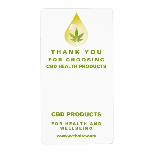 CBD Oil Drop Box Packaging Labels