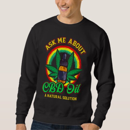 Cbd Oil Rasta Colors Natural Remedy Sweatshirt