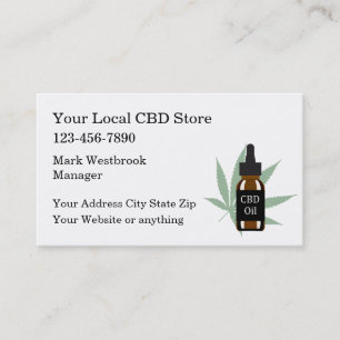 CBD Oil Store Retail Business Card