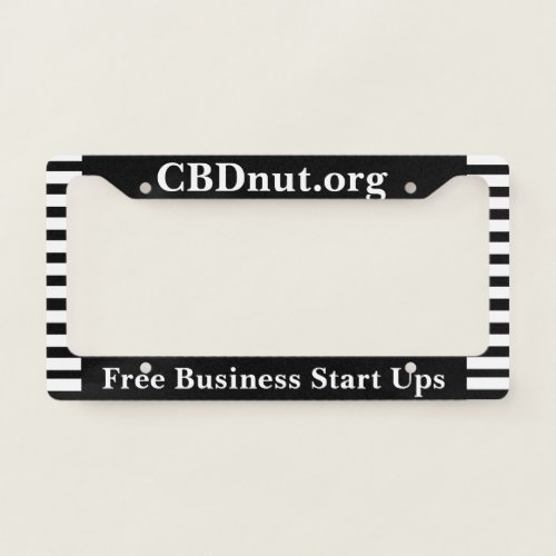 CBDnutorg Free Business Start Ups License Plate Frame