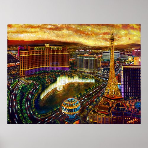 CBjork Las Vegas City Of Gold Poster
