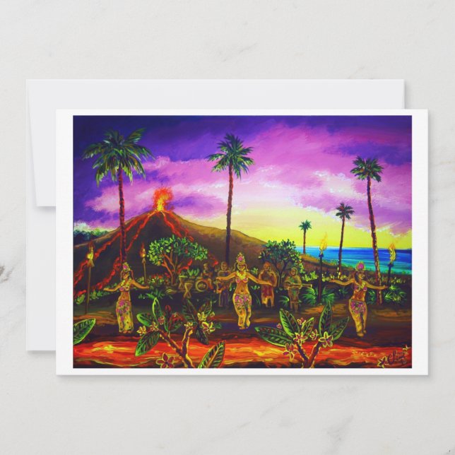 CBjork Lava Luau Invitations (Front)