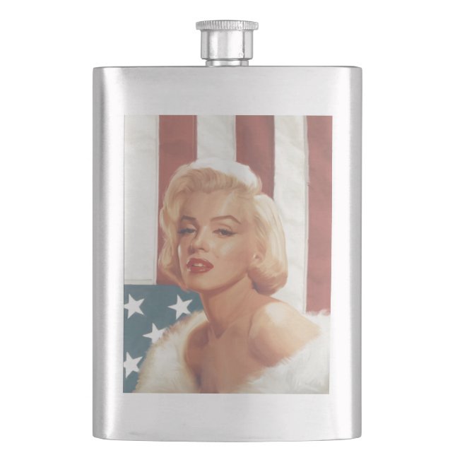 CC15 Marilyn Flag ZAZZ Flask (Front)