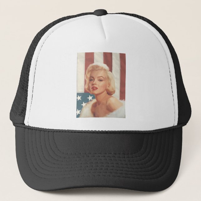 CC15 Marilyn Flag ZAZZ Trucker Hat (Front)