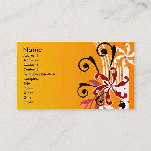 Customizable CC-053.ai, Name, Address 1, Address 2, Contact ... Business Card
