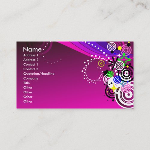 CC-38.ai, Name, Address 1, Address 2, Contact 1... Business Card Template