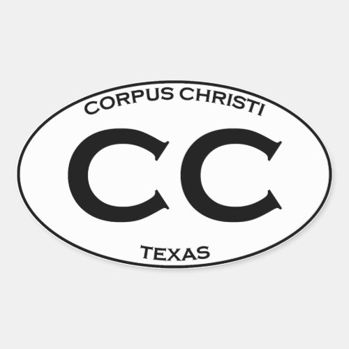 CC _ Corpus Christi Texas Oval Sticker