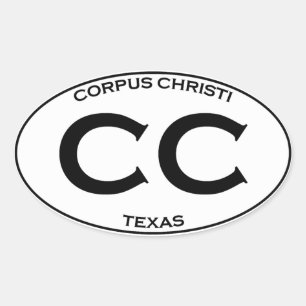 CC - Corpus Christi Texas Oval Sticker