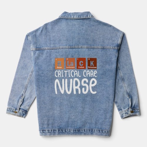 Cc Critical Care Nurse Nurses Day African American Denim Jacket