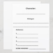CC Productions Mini-Screenplay Pages (Front/Back)