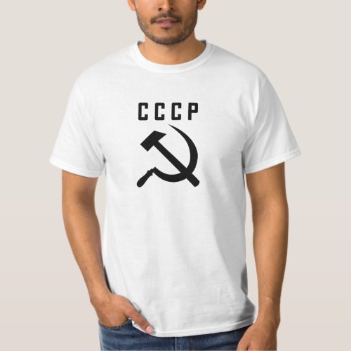 CCCP Black Lettering LG Hammer  Sickle T_Shirt