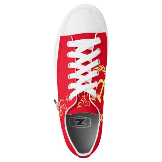 CCCP Communist Sport Zipz Low Top Shoes (Left Shoe Top)