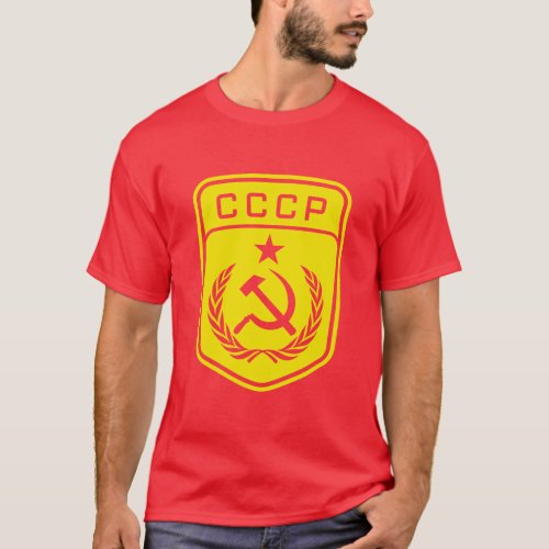 CCCP Emblem Communist Mens Basic T_Shirt