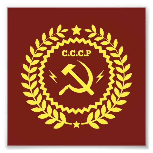 CCCP Hamer & Sickle Emblem Kodak Photo Paper Print (Front)