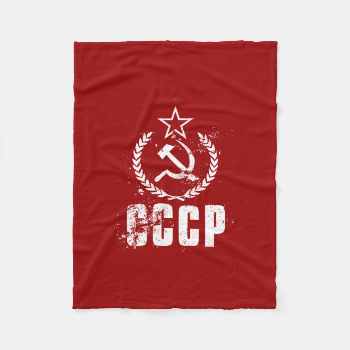 Cccp Hammer Sickle White Vintage Flag Blankets Zazzle Com