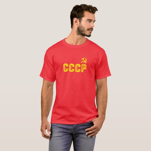 CCCP Retro and Vintage Mens Basic Dark T_Shirt