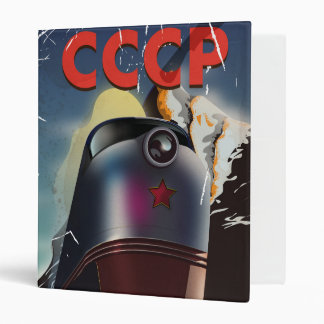 CCCP Retro vintage Soviet train Poster 3 Ring Binder