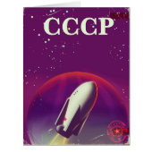 CCCP Soviet space race travel poster (Front)