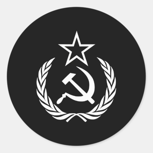 Cccp Soviet Union Hammer Sickle Classic Round Sticker