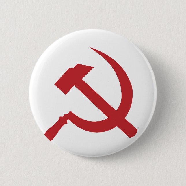 cccp ussr hammer and sickle pinback button (Front)