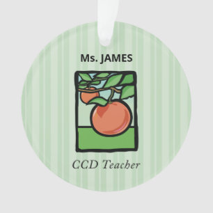 CCD Teacher Thank You, Apple Ornament