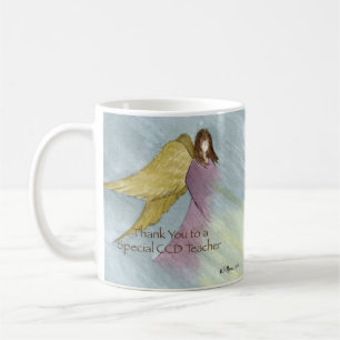 CCD Teacher Thank You Gift Mug, Angel Blue Coffee Mug
