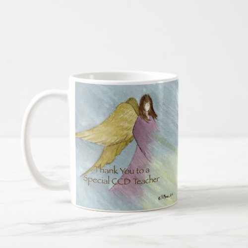 CCD Teacher Thank You Gift Mug Angel Blue Coffee Mug