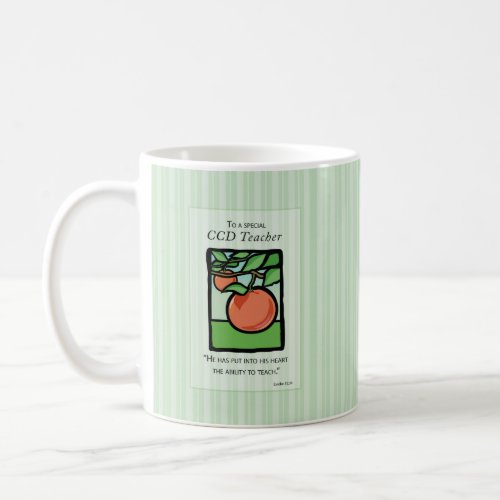 CCD Teacher Thank You Gift Mug Apple Coffee Mug