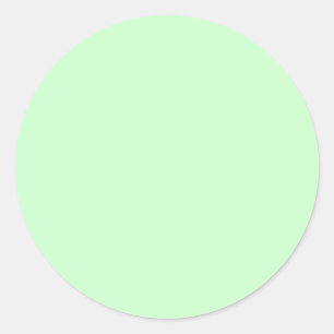 #CCFFCC Hex Code Web Color Light Mint Green Classic Round Sticker