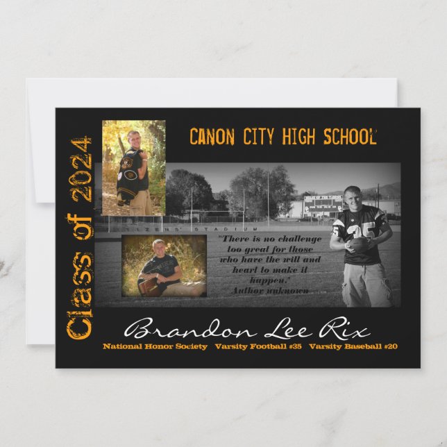 CCHS Tiger2 Graduation Invitation (Front)