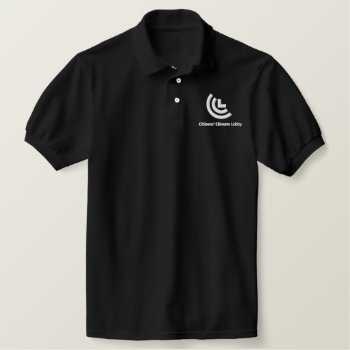 Ccl Embroidered Polo (black) by Citizens_Climate at Zazzle