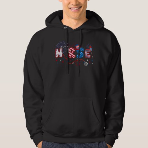 CCRN Critical Care Registered Nurse USA Flag Hoodie