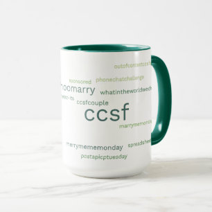 CCSF Green Hashtag 15-oz mug