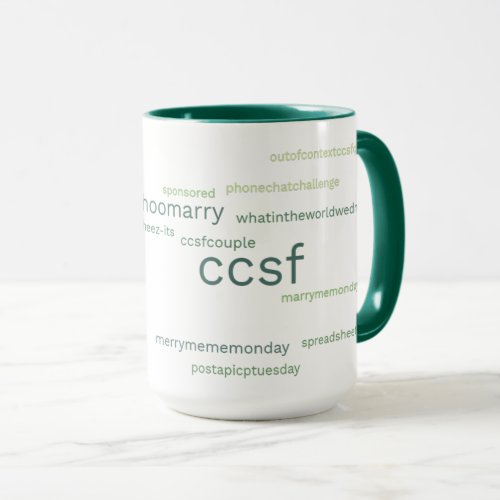 CCSF Green Hashtag 15_oz mug