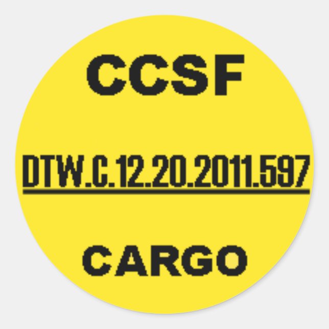 CCSF sticker - One UNDERLINED Number (Front)