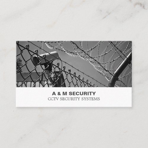 CCTV  Barbed Wire Security Camera Service Business Card