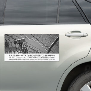 CCTV & Barbed Wire, Security Camera Service Car Magnet
