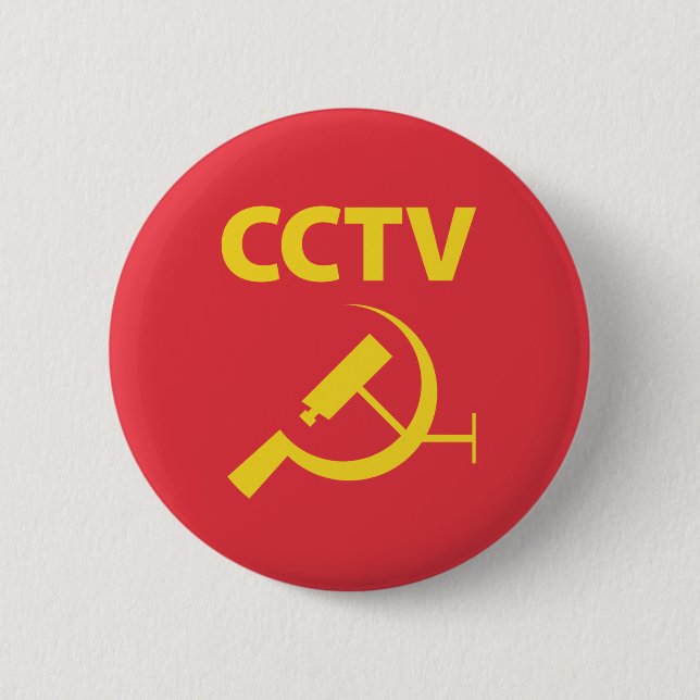 CCTV Flag Pinback Button (Front)