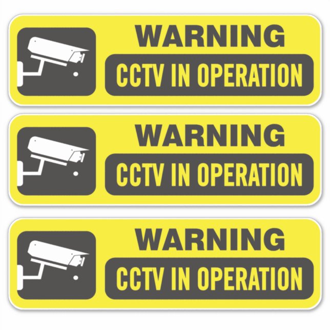 CCTV In Operation Video Surveillance Sticker (Front)