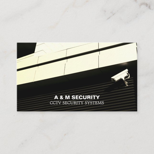 CCTV Mounted Camera, Security Camera Service Business Card (Front)