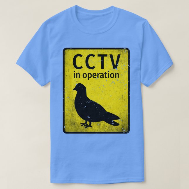 CCTV Security Camera Pigeon Spy 1 T-Shirt (Design Front)