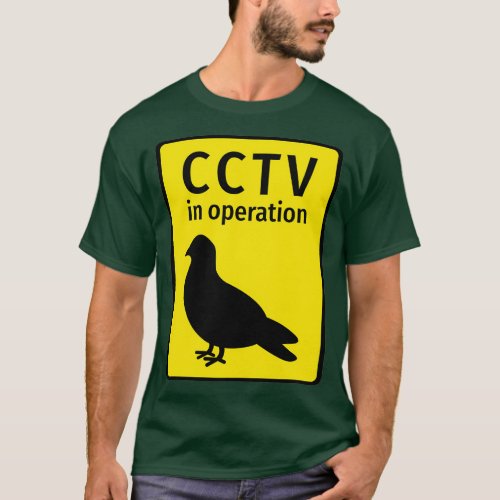 CCTV Security Camera Pigeon Spy T_Shirt