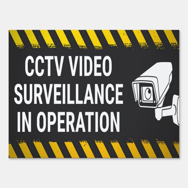 CCTV Video Surveillance In Operation Sign (Front)